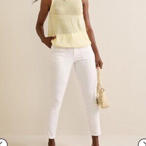 Women's Cream and Yellow Vest